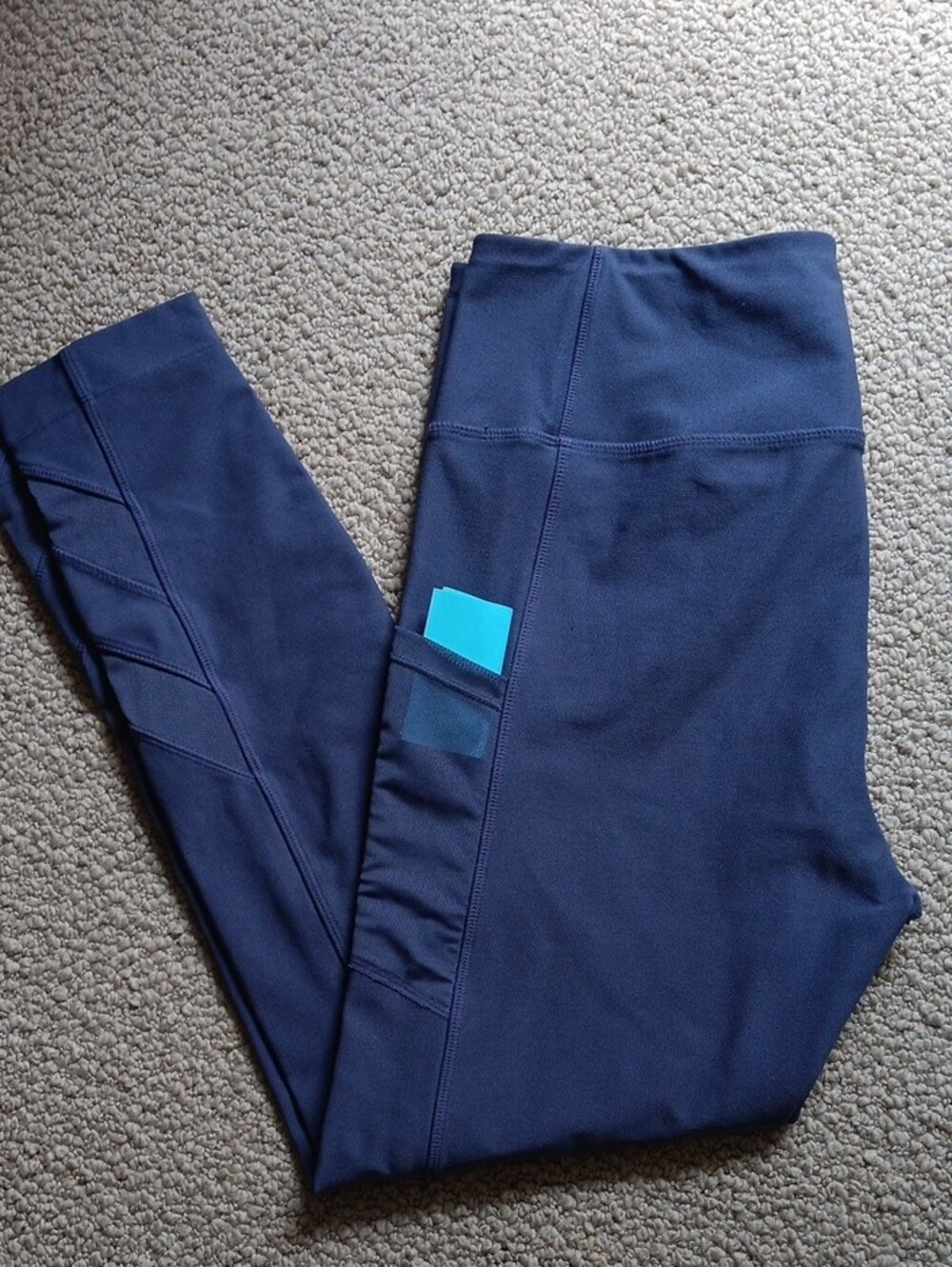 Mondetta High-Waist Active Leggings with Side Mesh Pockets Size L